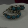 Vintage 925 Sterling Silver Blue Turquoise Earrings