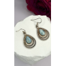Vintage 925 Sterling Silver Blue Larimar Drop Earrings