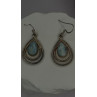 Vintage 925 Sterling Silver Blue Larimar Drop Earrings