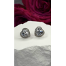 925 Sterling Silver Moissanite Heart Stud Earrings