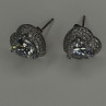 925 Sterling Silver Moissanite Heart Stud Earrings