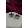 925 Sterling Silver Moissanite Heart Stud Earrings