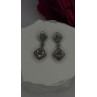 Vintage 925 Sterling Silver Blue Quoc Turquoise Dangle Earrings