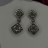 Vintage 925 Sterling Silver Blue Quoc Turquoise Dangle Earrings