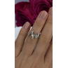 Artisanal Rock Wall Design 925 Sterling Silver Molten-Style Band Ring Size 6