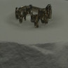 Artisanal Rock Wall Design 925 Sterling Silver Molten-Style Band Ring Size 6