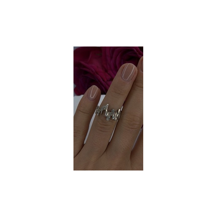 Artisanal Rock Wall Design 925 Sterling Silver Molten-Style Band Ring Size 6