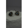 Vintage 925 Sterling Silver Blue Turquoise Heart Earrings