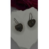 Vintage 925 Sterling Silver Blue Turquoise Heart Earrings