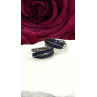 925 Sterling Silver Blue & White Sapphire Stones Earrings