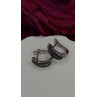 925 Sterling Silver Blue & White Sapphire Stones Earrings