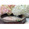 10K YELLOW GOLD EMERALD & COLORLESS SPINEL  RING SIZE 6.25