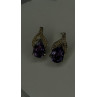 925 Sterling Silver Pear-Cut Amethyst Earrings