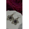 Vintage Flower 925 Sterling Silver Amethyst Earrings