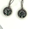 Tree of Life 925 Sterling Silver Malachite Earrings