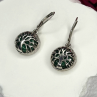 Tree of Life 925 Sterling Silver Malachite Earrings