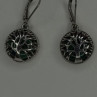Tree of Life 925 Sterling Silver Malachite Earrings