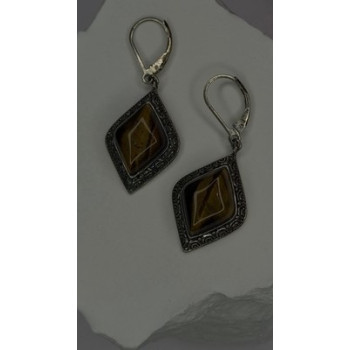 Artisan Collection 925 Sterling Silver Tiger's Eye Earrings