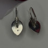 Vintage 925 Sterling Silver Carnelian Teardrop Dangle Earrings