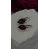 Vintage 925 Sterling Silver Carnelian Teardrop Dangle Earrings