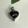 925 Sterling Silver Heart Locket Malachite Pendant