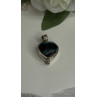 925 Sterling Silver Heart Locket Malachite Pendant
