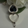 925 Sterling Silver Heart Locket Malachite Pendant