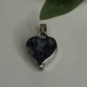 925 Sterling Silver Heart Locket Malachite Pendant