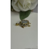 925 Sterling Silver Gold Plated Turtle Green Jade Pendant