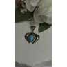 Native American 925 Sterling Blue Turquoise Naja Silver Pendant