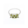 14K WHITE GOLD PERIDOT & DIAMONDS RING SIZE 11.12