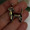 925 Sterling Silver Gold Plated Cz Cockapoo Poodle Dog Necklace