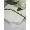 925 Sterling Silver Gold Plated Blue Topaz Bracelet Size 7.5
