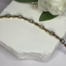 925 Sterling Silver Gold Plated Blue Topaz Bracelet Size 7.5