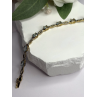 925 Sterling Silver Gold Plated Blue Topaz Bracelet Size 7.5