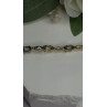 925 Sterling Silver Gold Plated Blue Topaz Bracelet Size 7.5