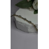 925 Sterling Silver Gold Plated Blue Topaz Bracelet Size 7.5