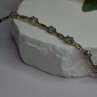 925 Sterling Silver Gold Plated Blue Topaz Bracelet Size 7.5