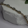 925 Sterling Silver Gold Plated Blue Topaz Bracelet Size 7.5