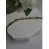 925 Sterling Silver Gold Plated Blue Topaz Bracelet Size 7.5