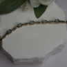 925 Sterling Silver Gold Plated Blue Topaz Bracelet Size 7.5