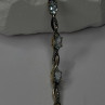 925 Sterling Silver Gold Plated Blue Topaz Bracelet Size 7.5