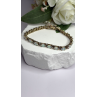925 Sterling Silver Gold Plated Shiny Opal Bracelet Size 7