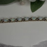 925 Sterling Silver Gold Plated Shiny Opal Bracelet Size 7