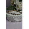 925 Sterling Silver Gold Plated Shiny Opal Bracelet Size 7