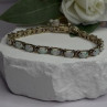 925 Sterling Silver Gold Plated Shiny Opal Bracelet Size 7