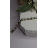 925 Sterling Silver Gold Plated Shiny Opal Bracelet Size 7