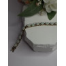 925 Sterling Silver Gold Plated Shiny Opal Bracelet Size 7