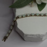 925 Sterling Silver Gold Plated Shiny Opal Bracelet Size 7