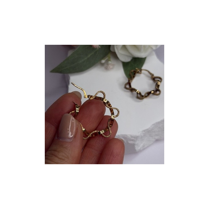 Italy 925 Sterling Silver Gold Plated Earrings